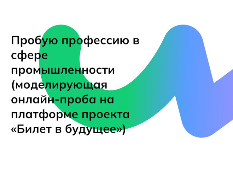 Профориентационное занятие «Пробую профессию в сфере промышленности» (моделирующая онлайн-проба на платформе проекта «Билет в будущее»).